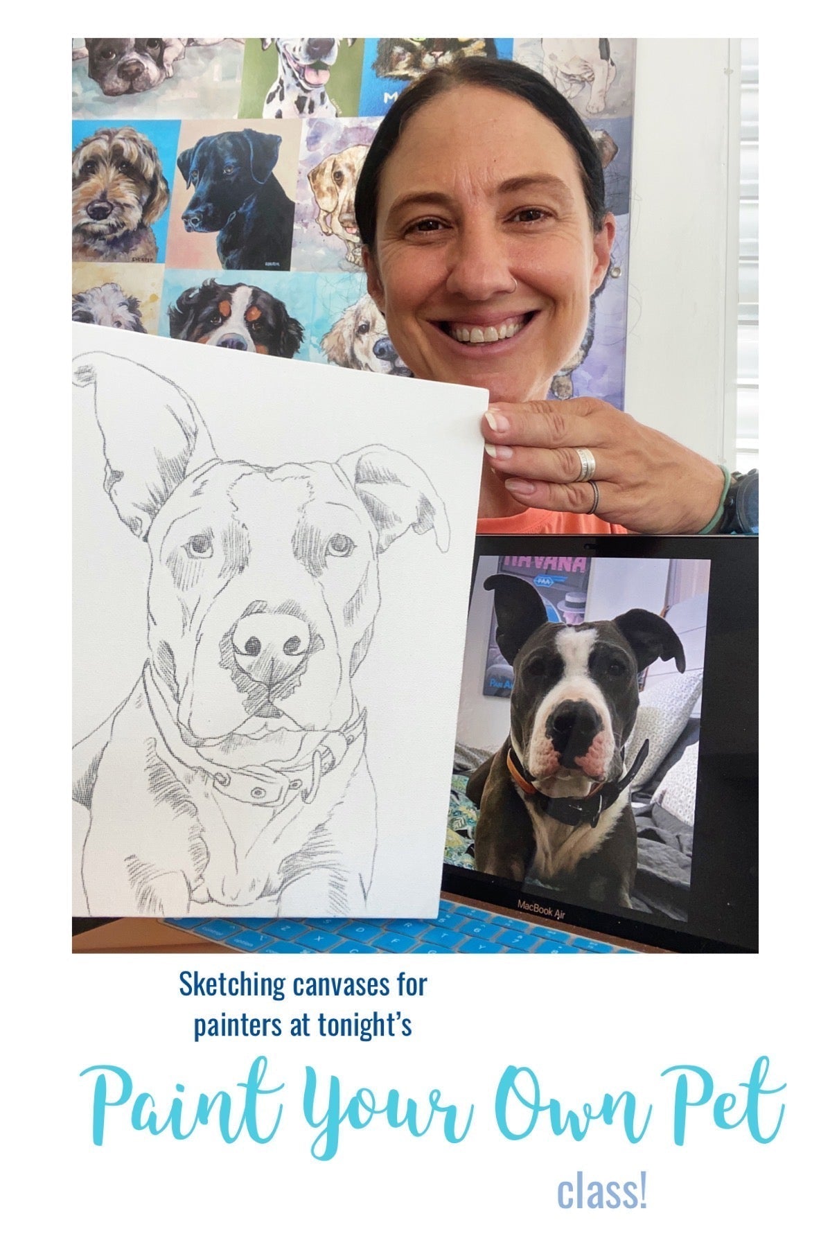 Paint Your Pet's Portrait, Thursday, 4/3/25 benefiting Wags and Walks