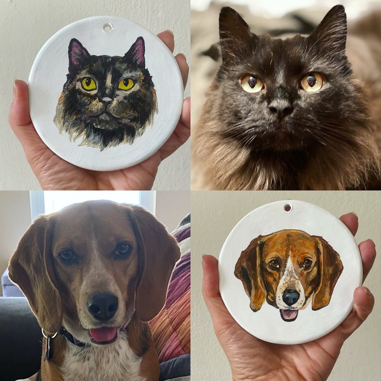 Pet Portrait Ornaments